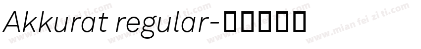 Akkurat regular字体转换